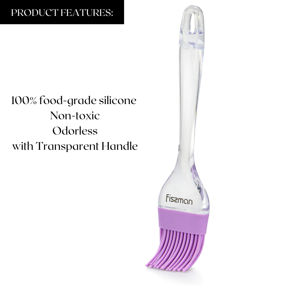 Fissman Brush with Transparent Handle Purple 22cm