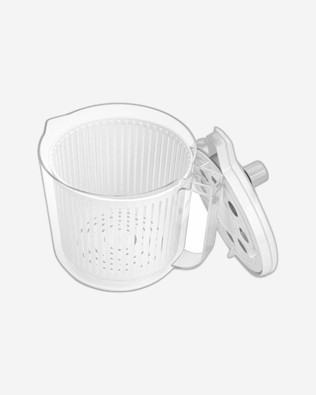 Fissman Salad Spinner Dryer 21cm/2.5LTR Plastic Rotary Vegetable Washer with Bowl