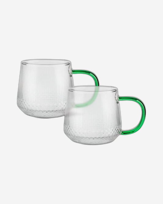 Fissman 2-Piece Cups 320ml (Heat Resistant Glass) Tea Coffee Mugs