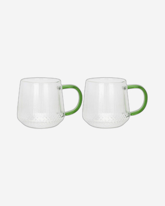 Fissman 2-Piece Cups 320ml (Heat Resistant Glass) Tea Coffee Mugs
