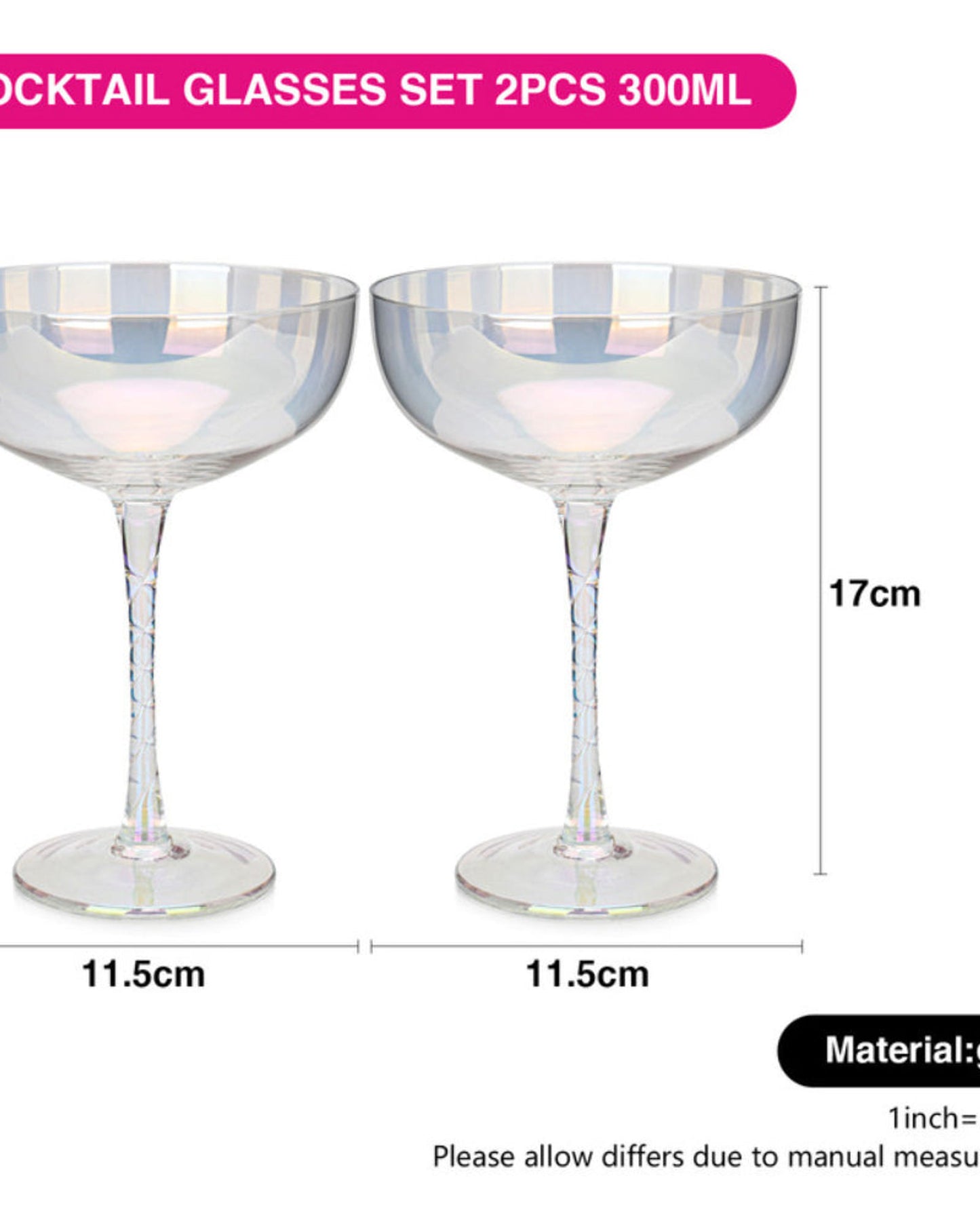 Fissman Cocktail Glass Set of 2 (300ml)