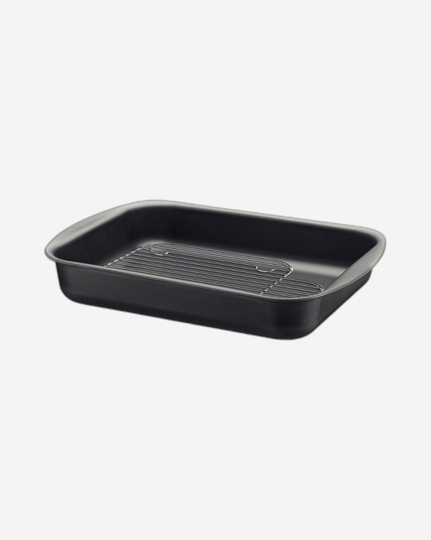 Tramontina Since 1911 Made In Brazil Tramontina Brasil Aluminum Deep Roasting Pan With Grill And Starflon Max Nonstick Interior And Exterior Coating Graphite, 34 Cm, 4,9 L