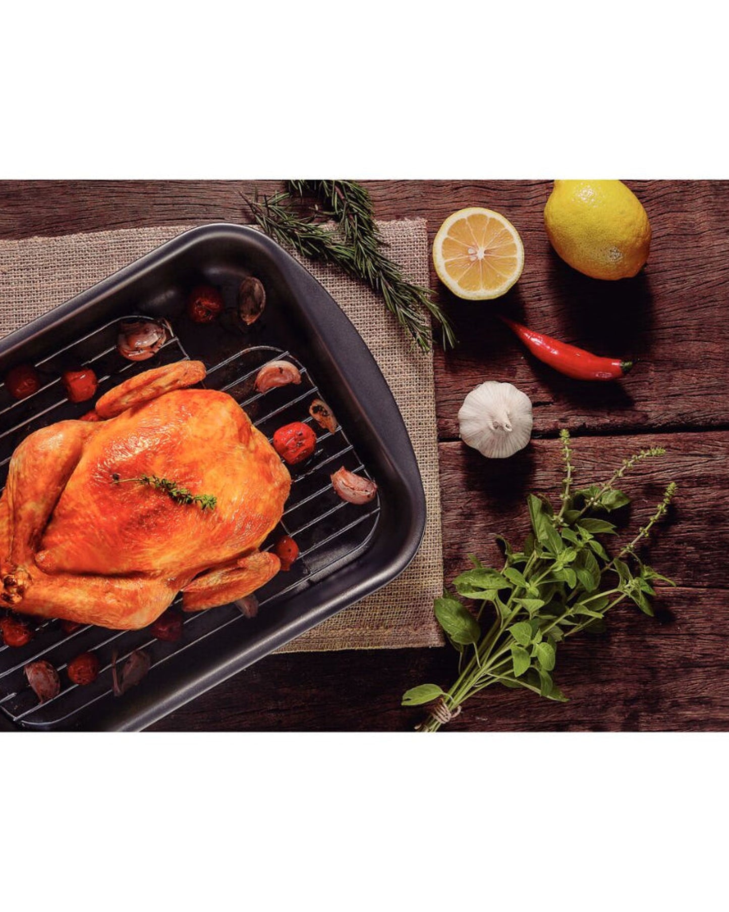 Tramontina Since 1911 Made In Brazil Tramontina Brasil Aluminum Deep Roasting Pan With Grill And Starflon Max Nonstick Interior And Exterior Coating Graphite, 34 Cm, 4,9 L
