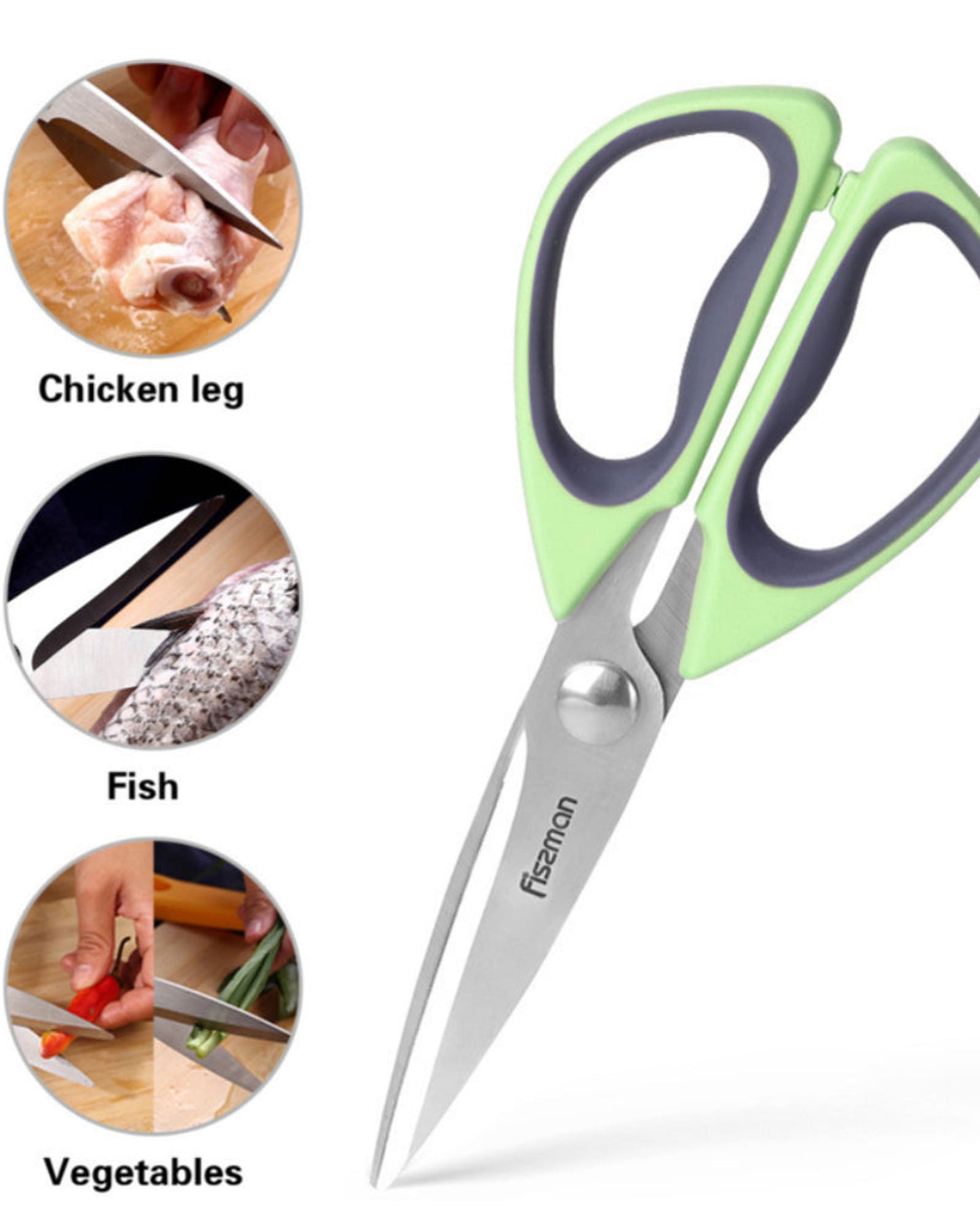 Fissman Scissors Green/Black/Silver