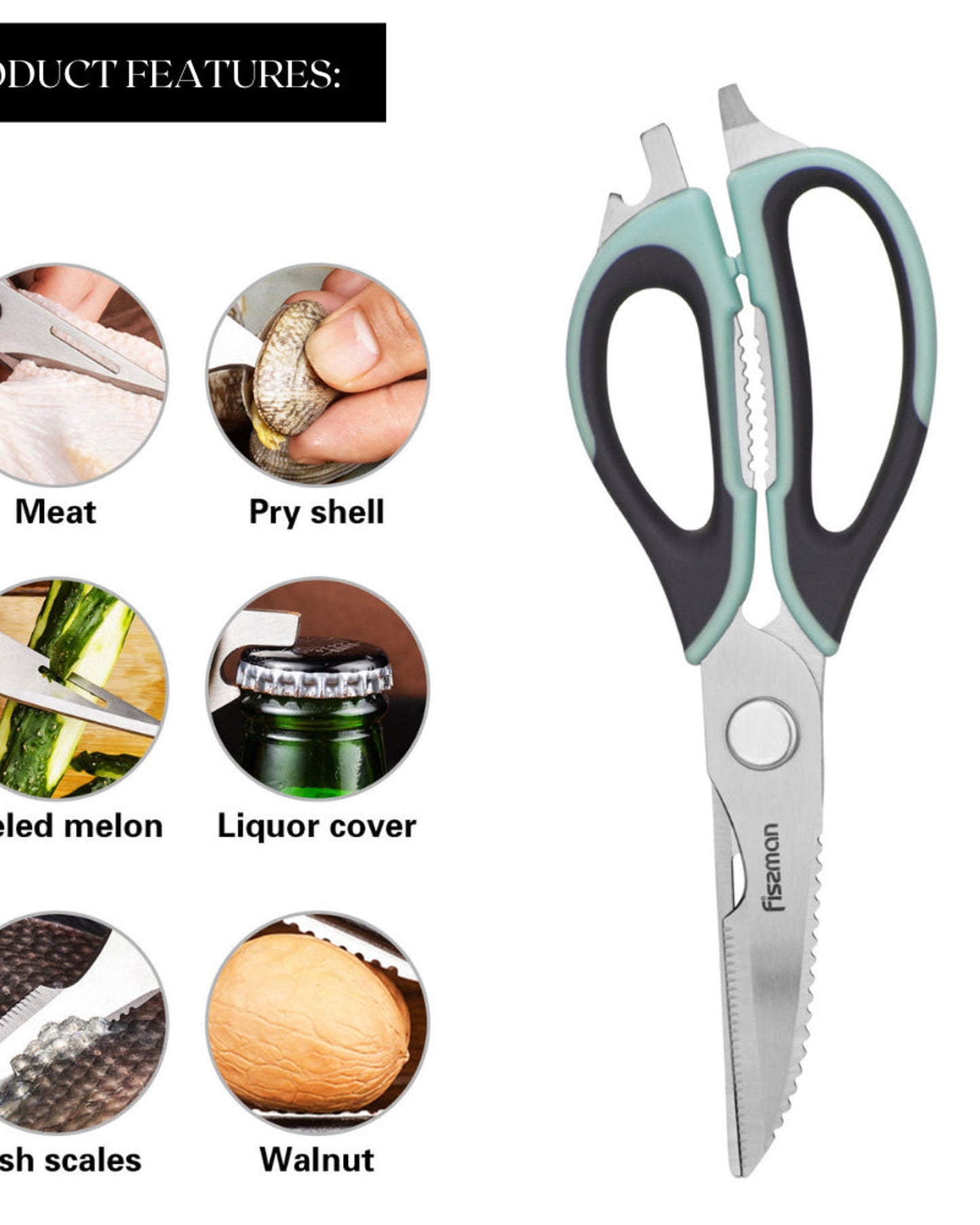 Fissman Scissors Mint/Silver