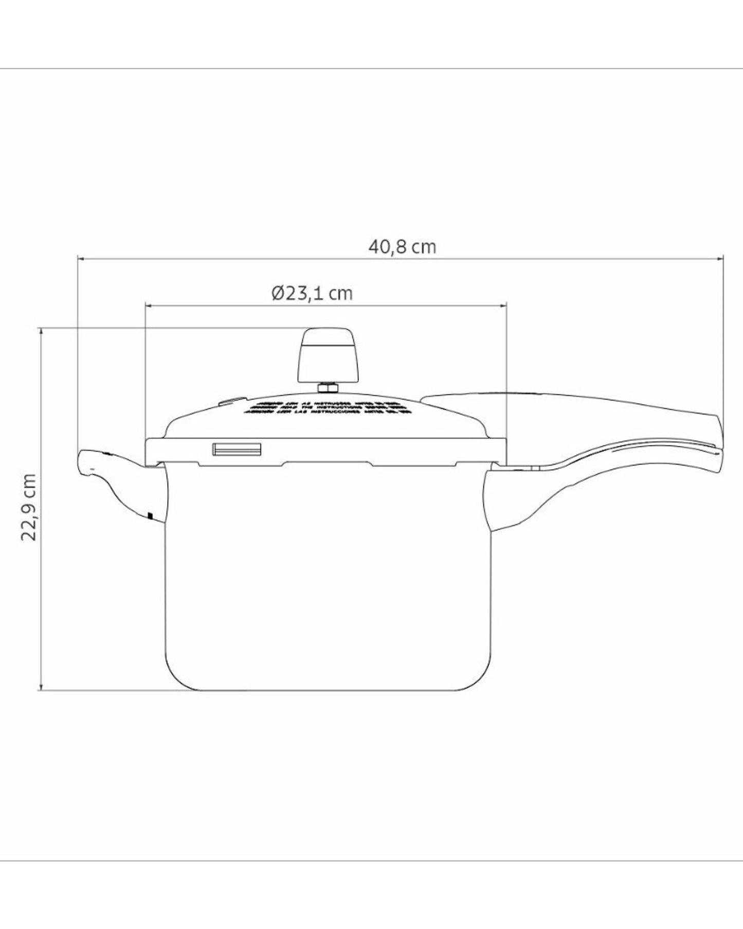 Tramontina Since 1911 Made In Brazil Tramontina Vancouver Effect Black Aluminum Pressure Cooker With Interior And Exterior Starflon Max Nonstick Coating, 20 Cm, 4.5 L