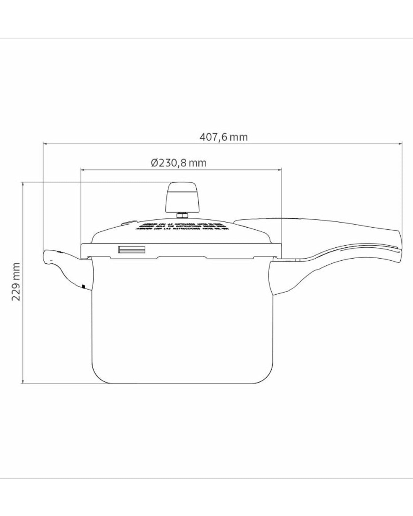 Tramontina Since 1911 Made In Brazil Tramontina Vancouver Effect Black Aluminum Pressure Cooker With Interior And Exterior Starflon Max Nonstick Coating, 20 Cm, 4.5 L