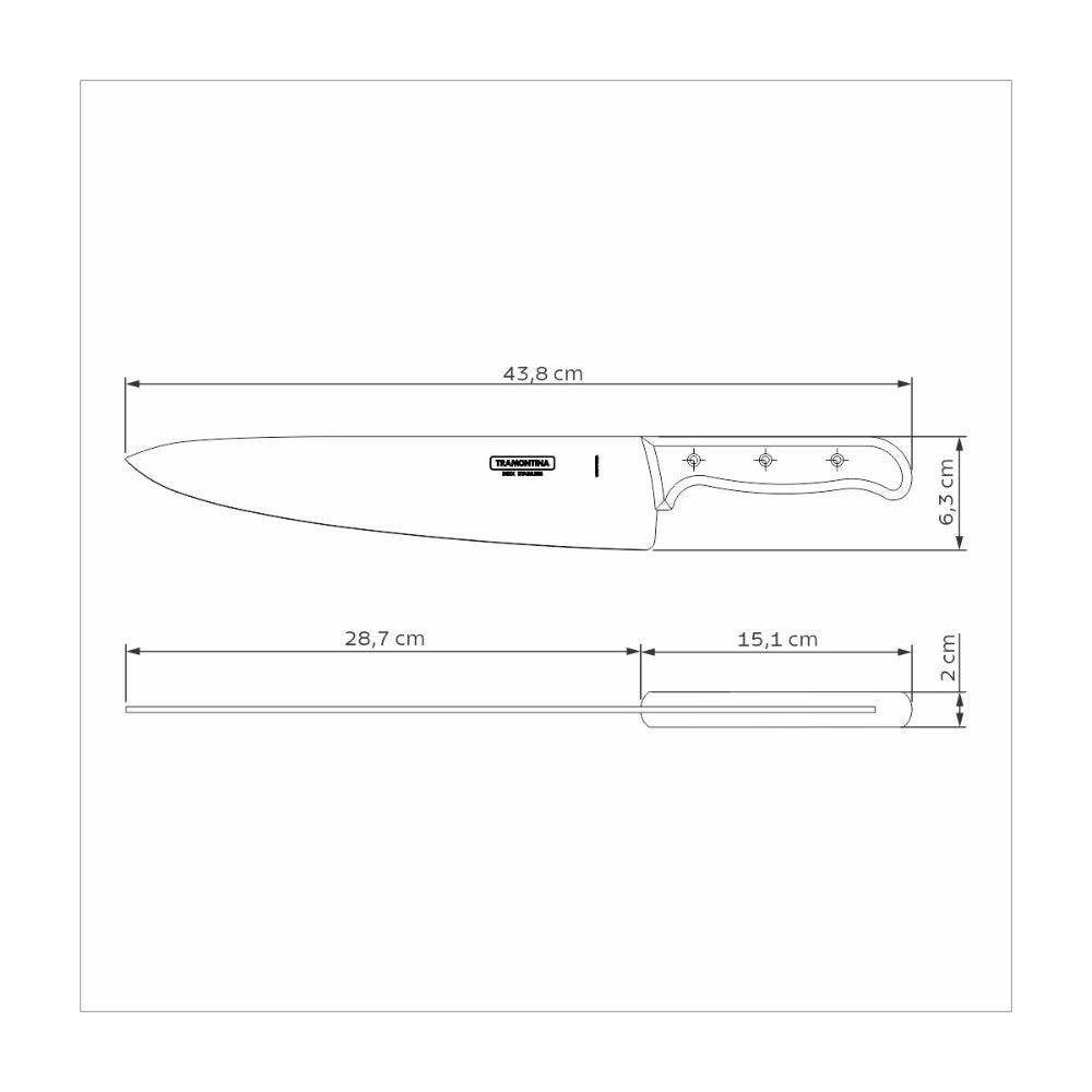 Tramontina Kitchen Knife 12Inch Red