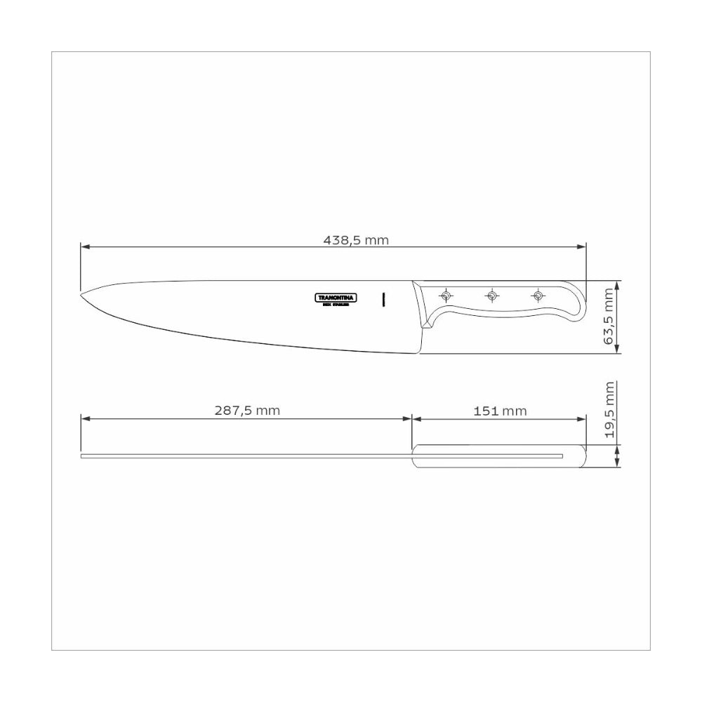 Tramontina Kitchen Knife 12Inch Red