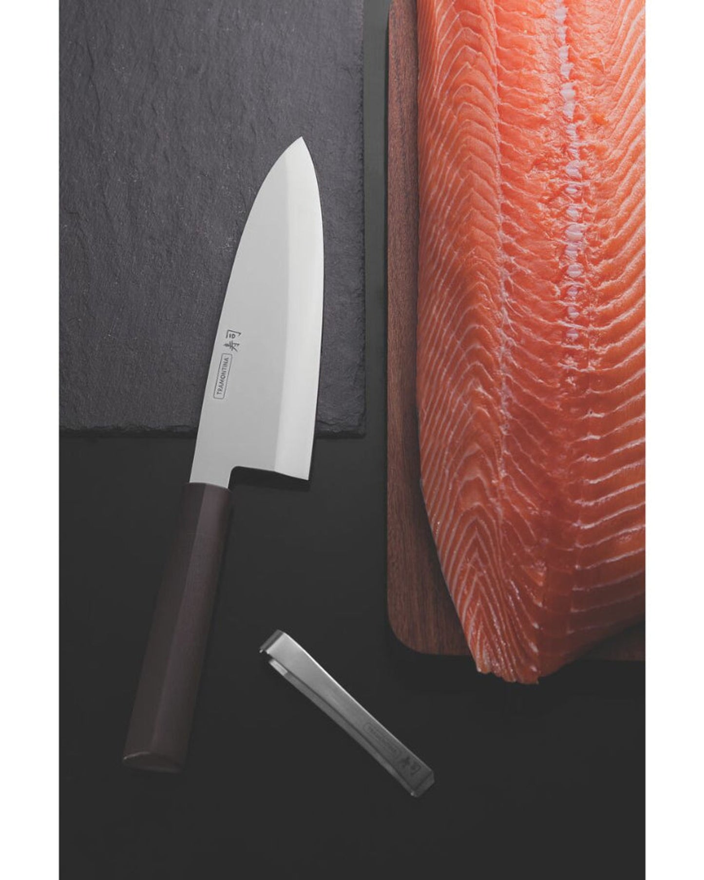 Tramontina Since 1911 Made In Brazil Tramontina Sushi 8" Stainless Steel Deba Knife With Nylon Handle