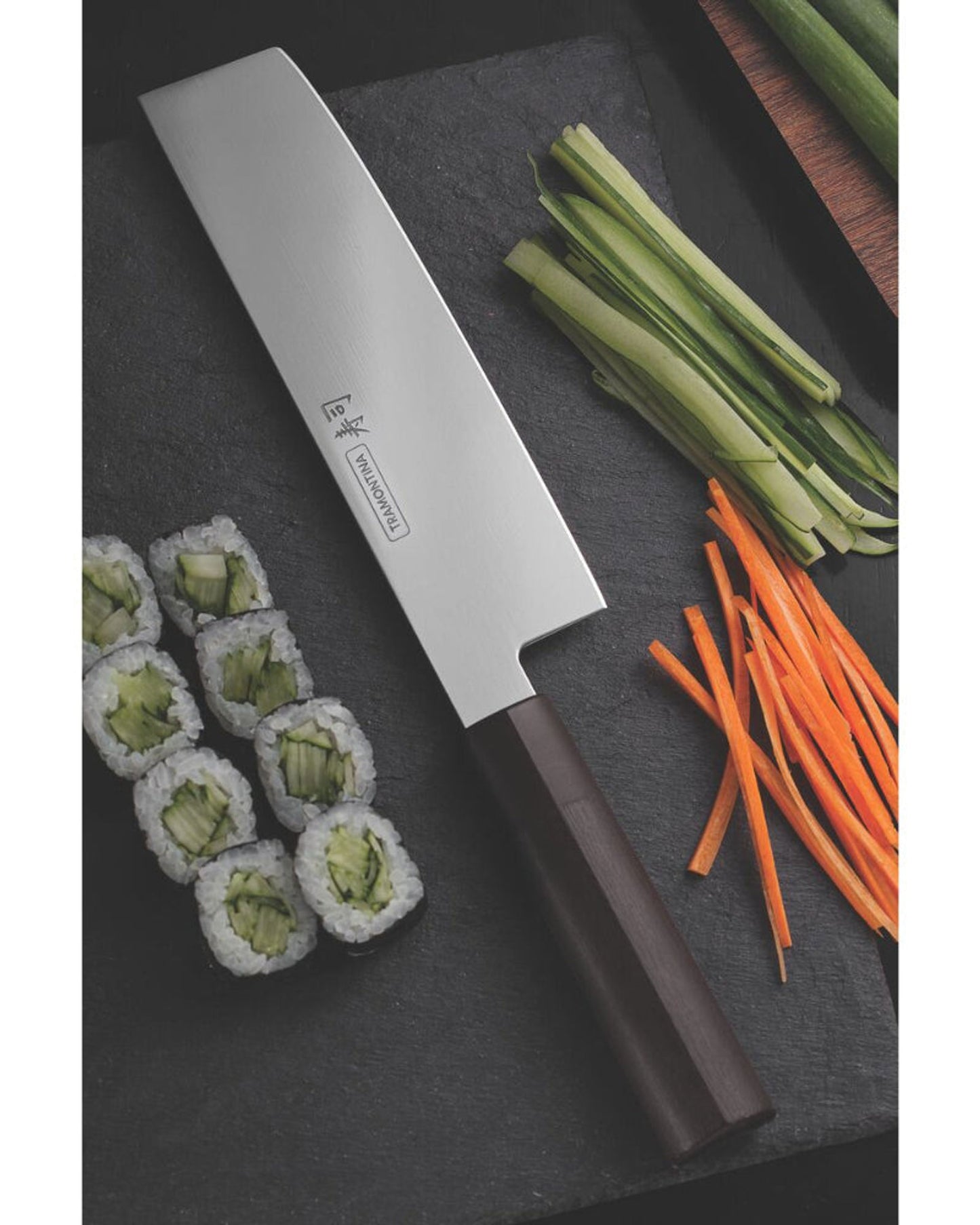Tramontina Since 1911 Made In Brazil Tramontina Sushi 7" Stainless Steel Nakiri Knife With Nylon Handle