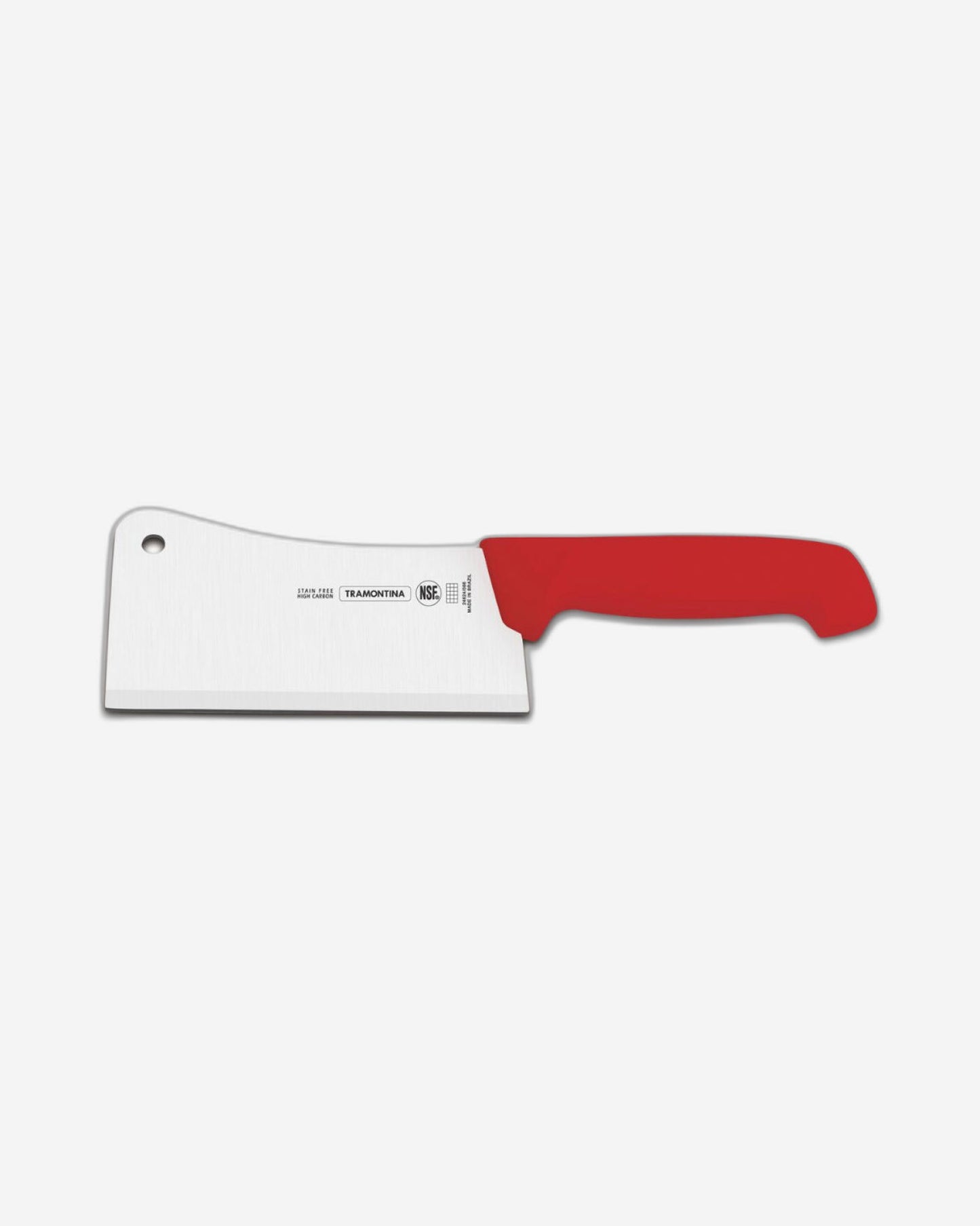 Tramontina Since 1911 Made In Brazil Tramontina Professional Cleaver With Stainless-Steel Blade And Yellow Polypropylene Handle 6"