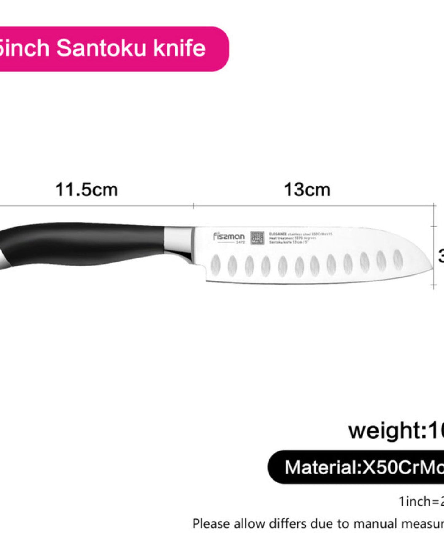 Fissman Santoku Knife Elegance 5Inch