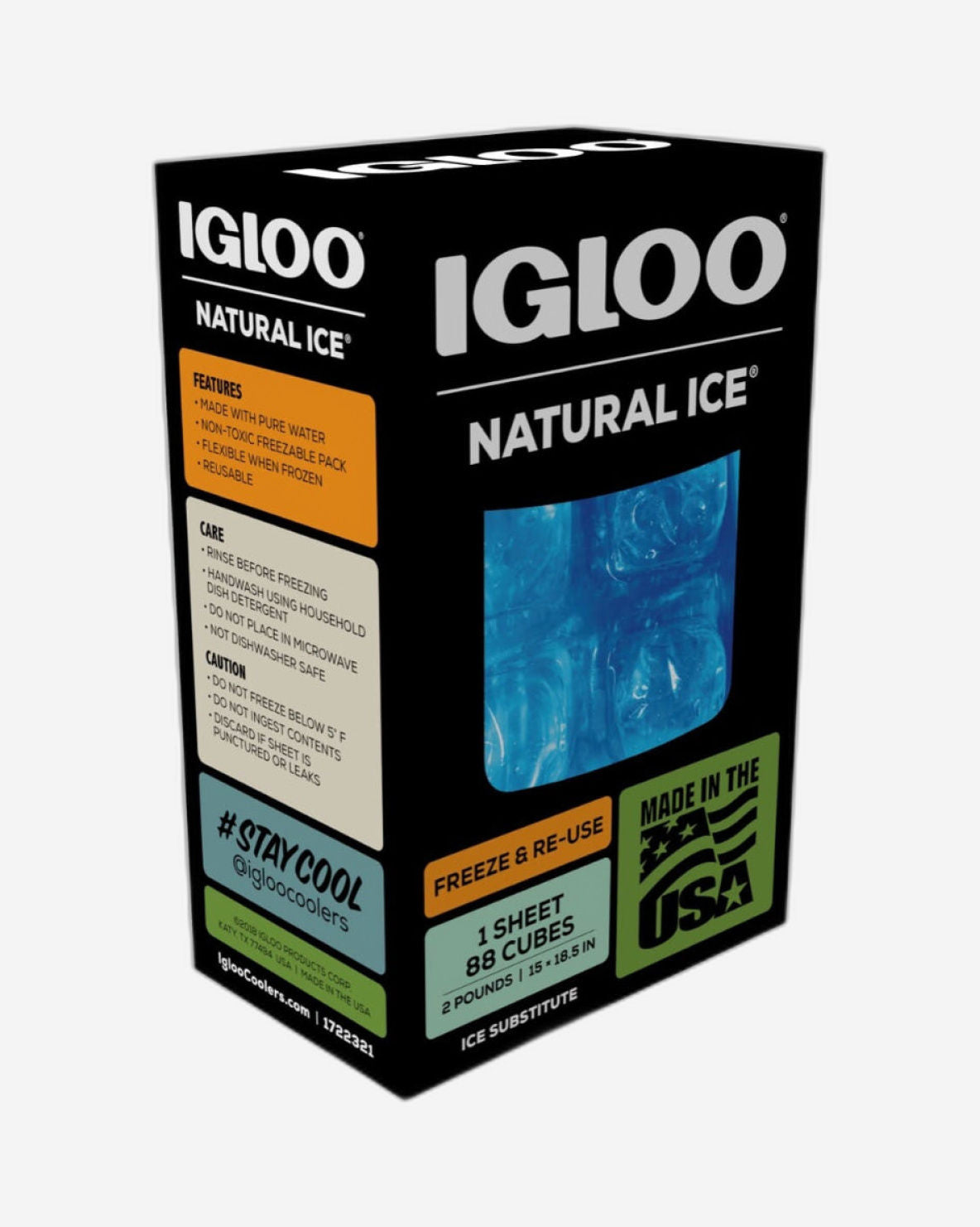 Igloo-Maxcold Natural Ice Sheet 88 Cube - Blue