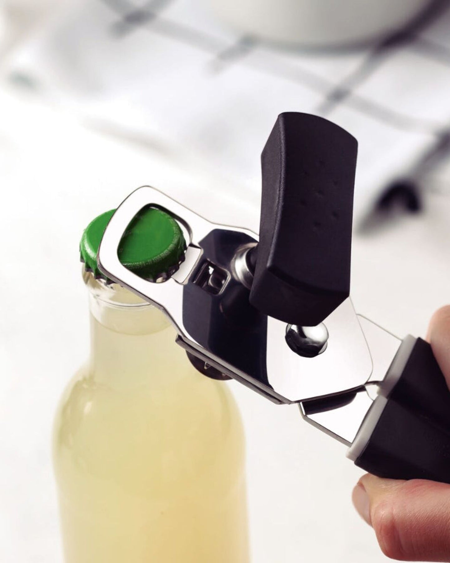 Tramontina Since 1911 Made In Brazil Tramontina Utilitá Stainless-Steel Can Opener With Black Polypropylene Handle