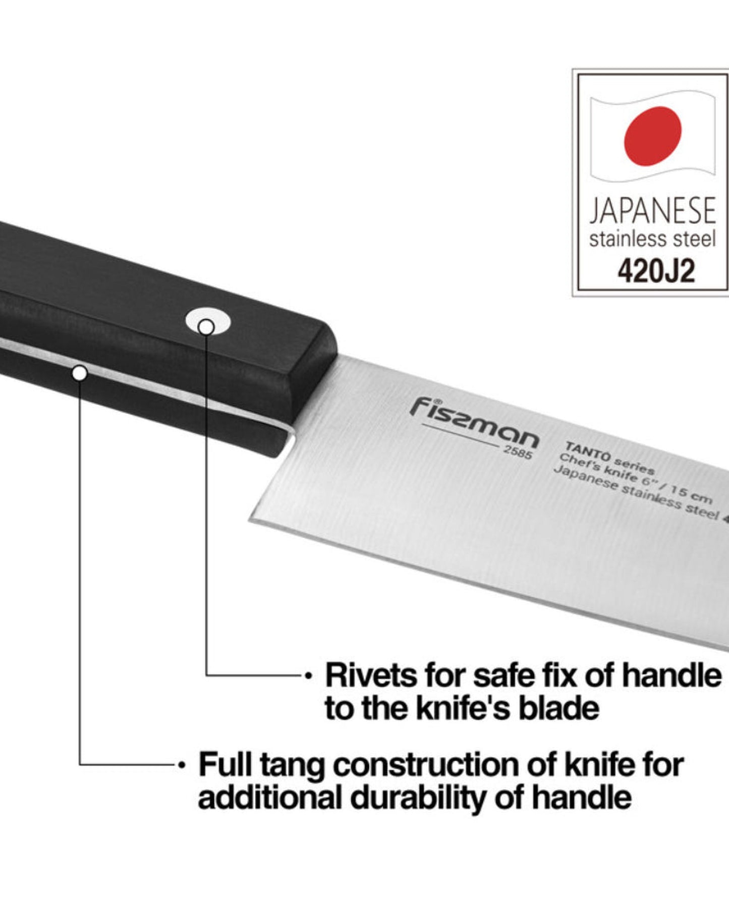 Fissman Chef Knife Tanto 15cm