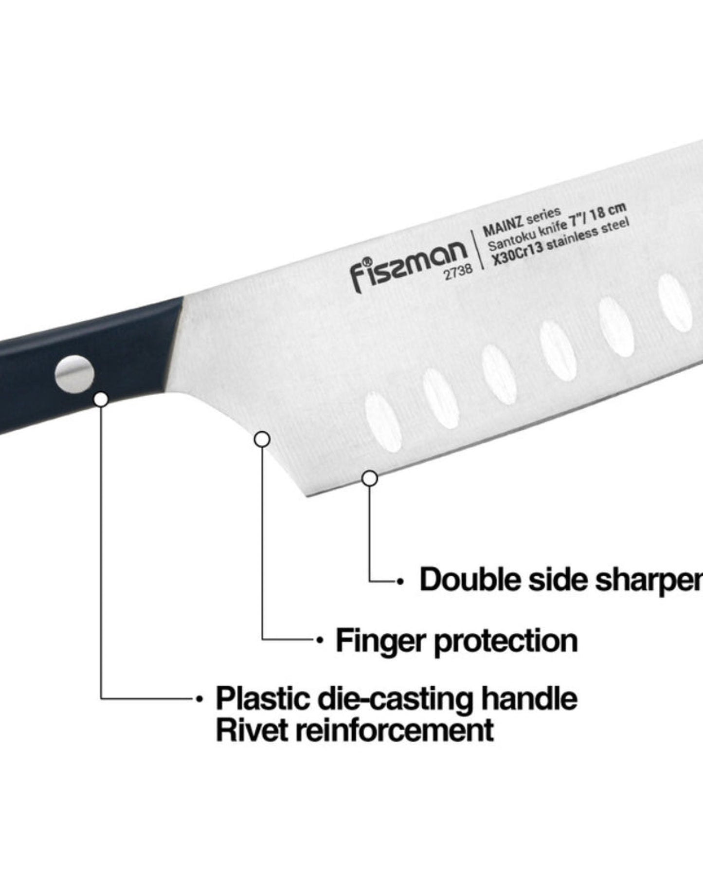 Fissman Knife Santoku Mainz 7Inch