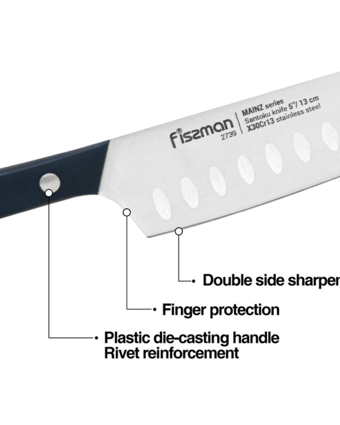 Fissman 5 Santoku knife MAINZ (X30Cr13 steel)