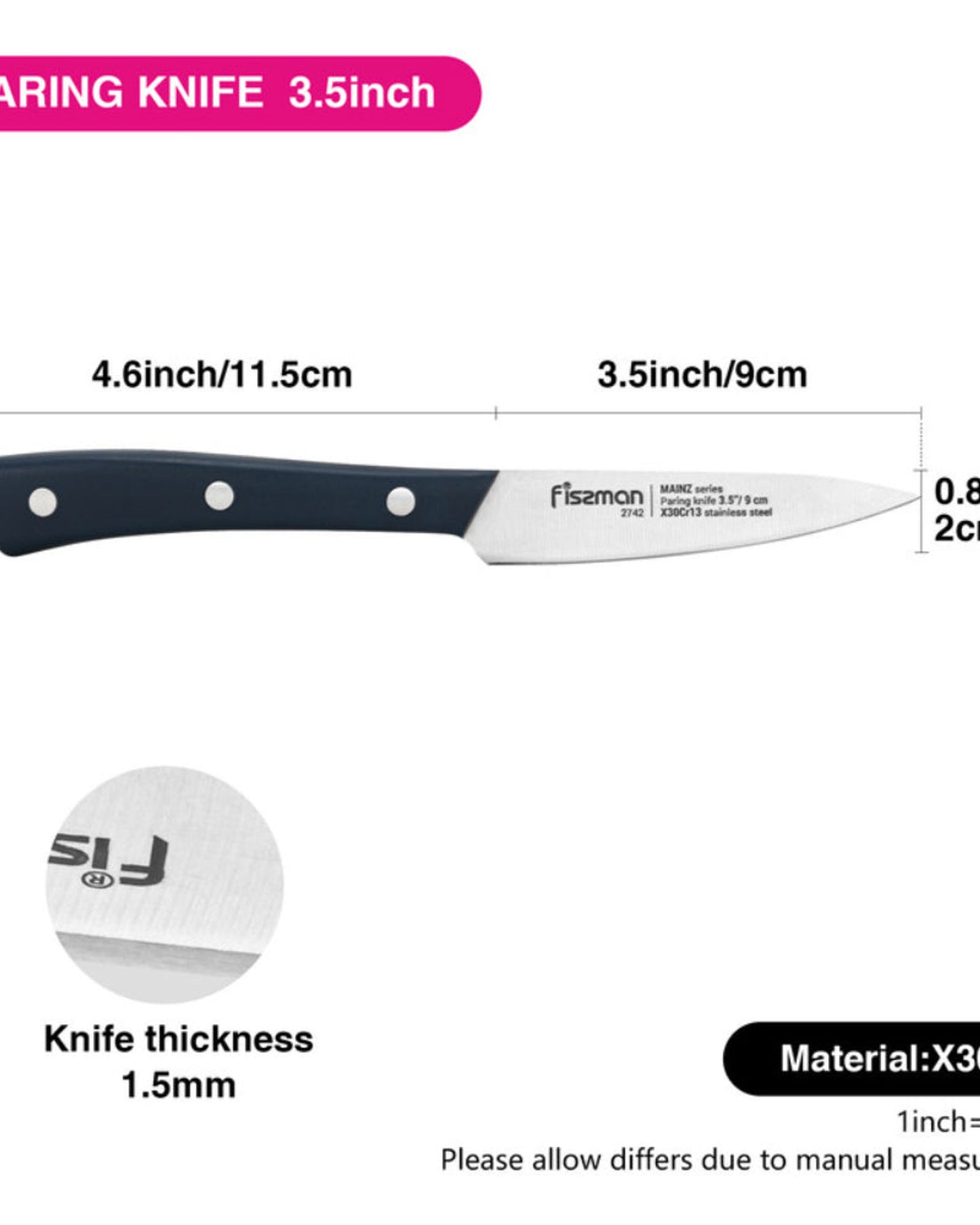 Fissman Knife Paring Mainz 3.5Inch
