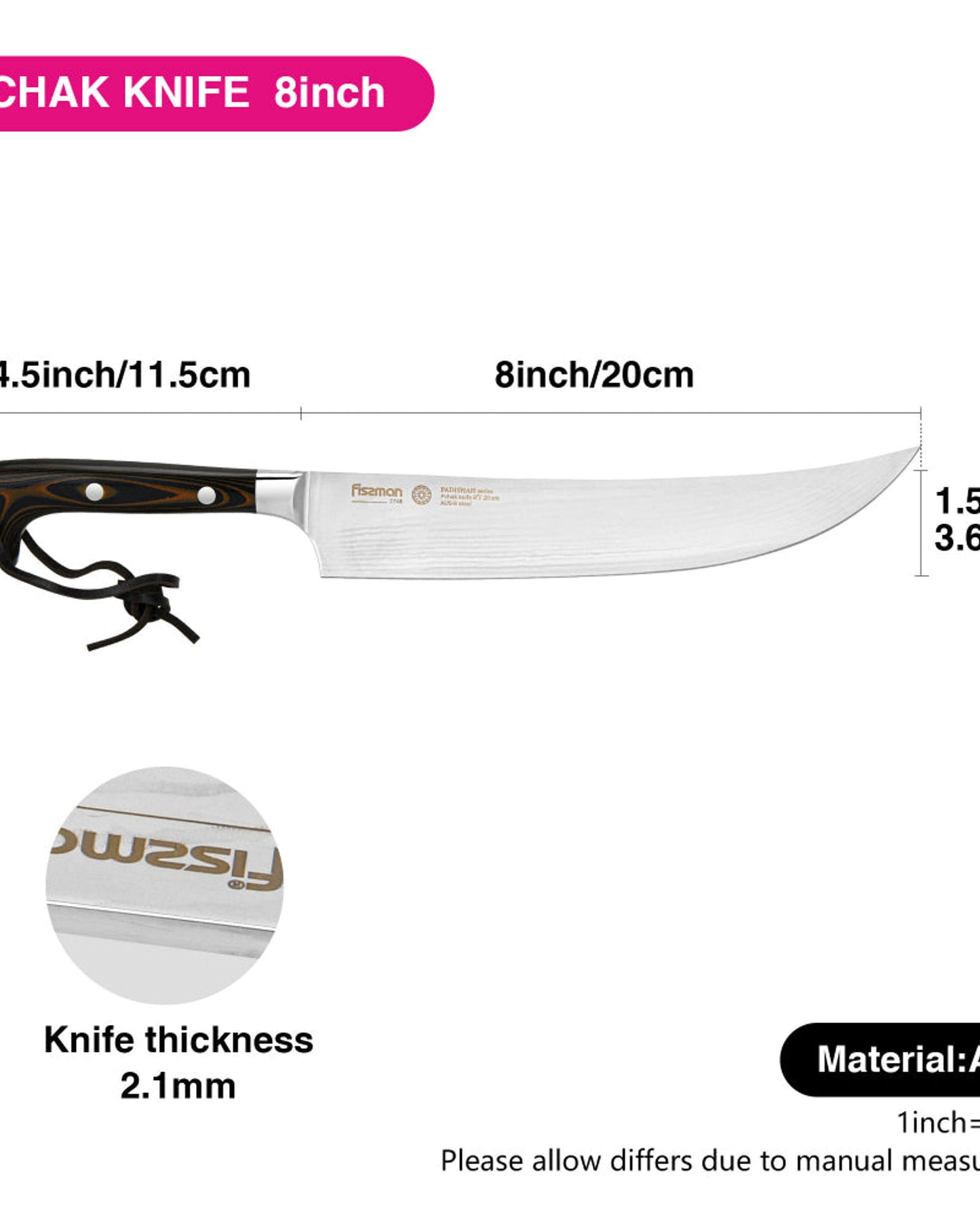 Fissman Pchak Knife Padishah 8Inch