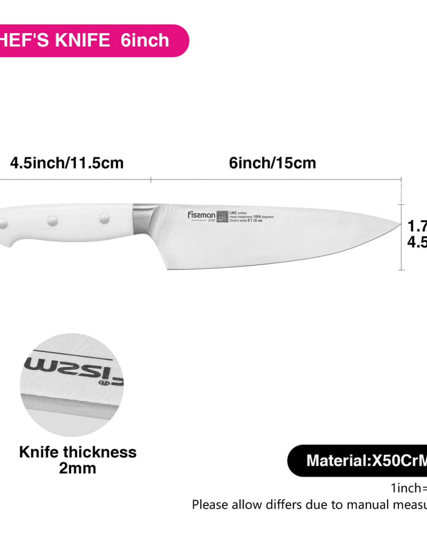 Fissman Chefs Knife Linz 6Inch