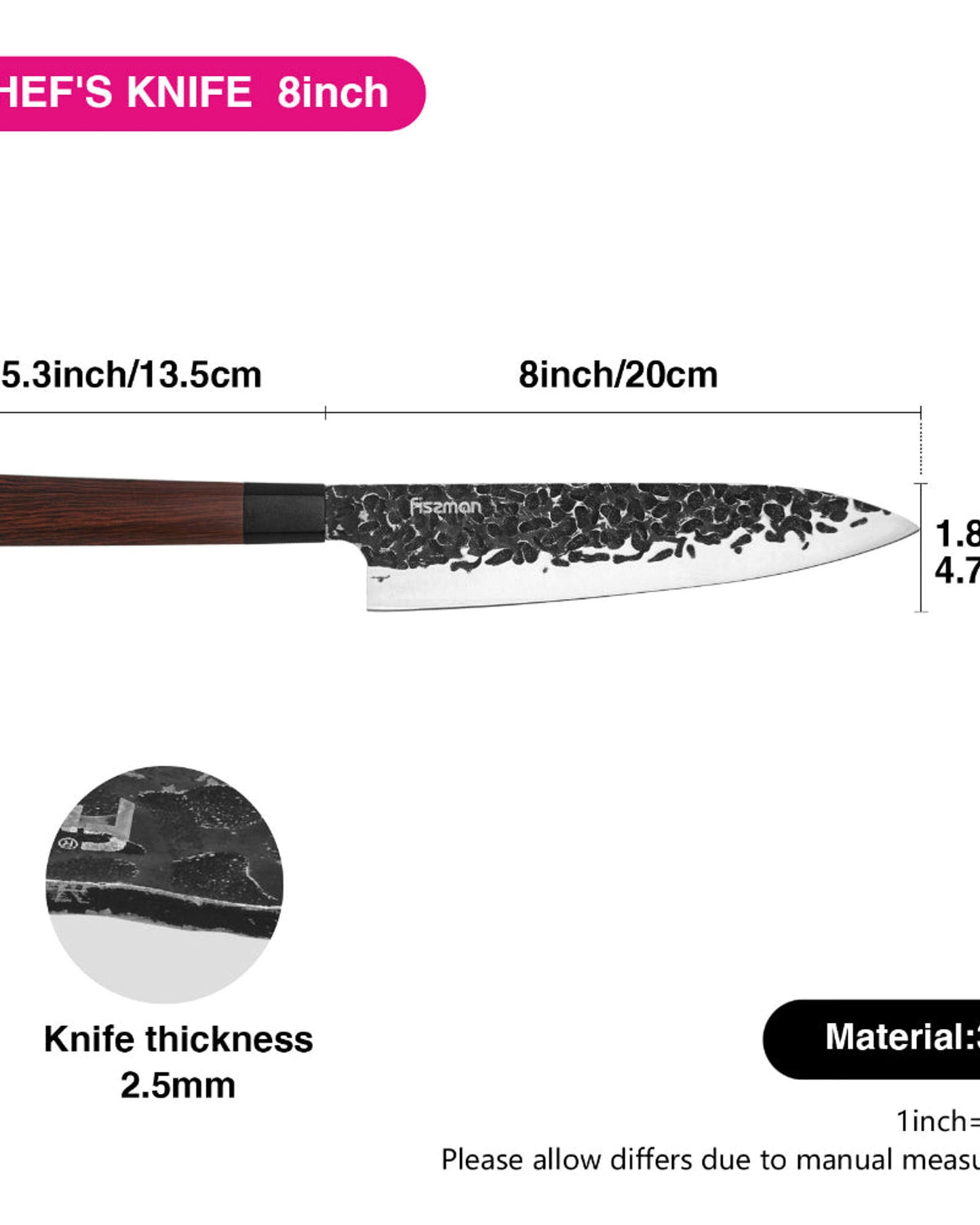 Fissman Chefs Knife Kendo 8Inch