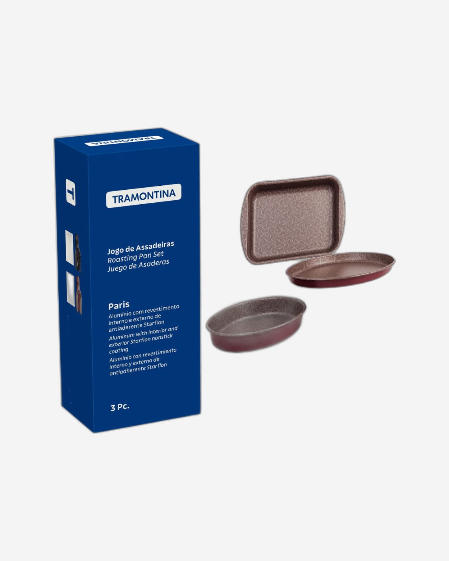 Tramontina Paris Roasting Pan Set 3Pc