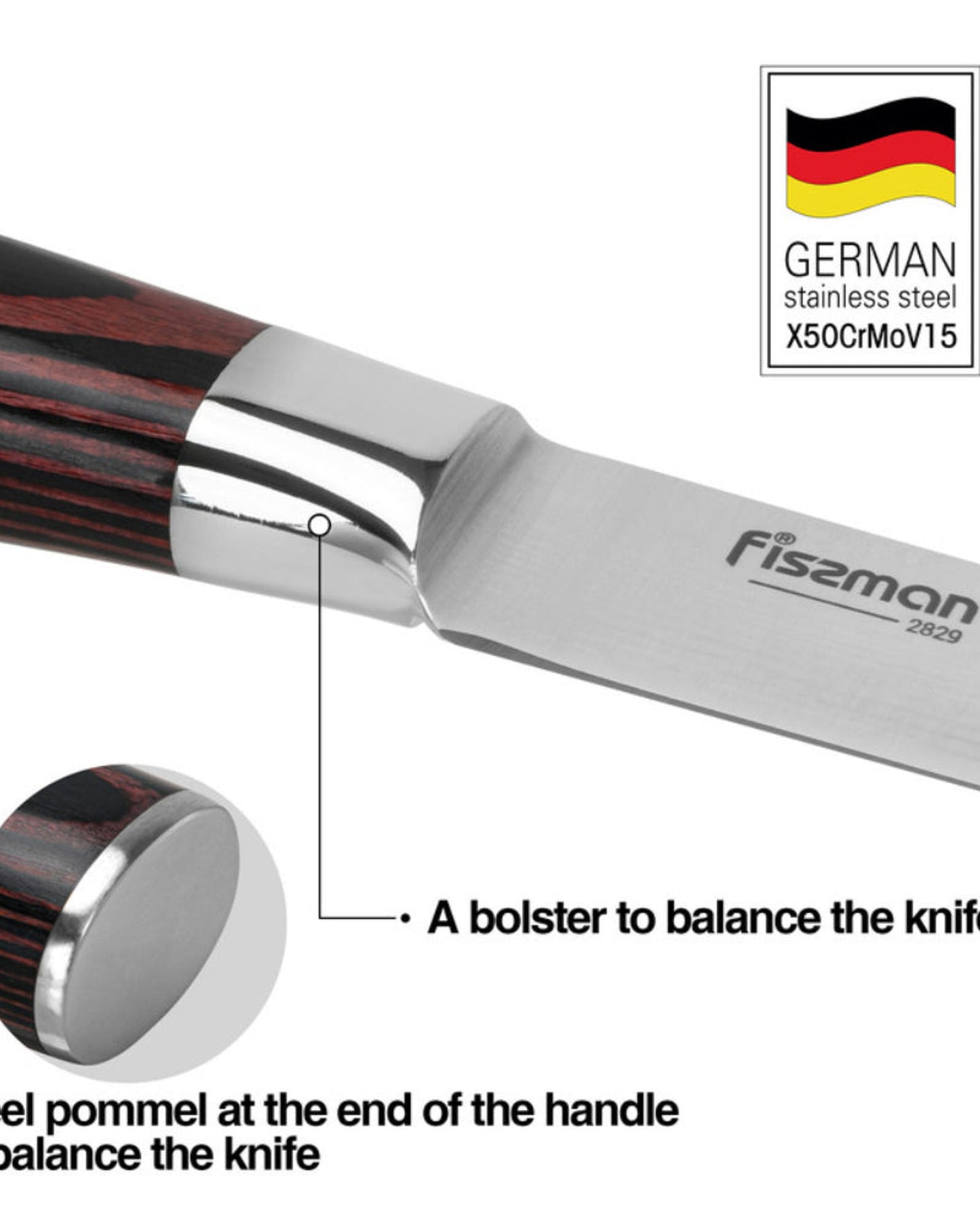 Fissman 5 Utility Knife Ragnitz Series (Steel X50Cr15MoV)