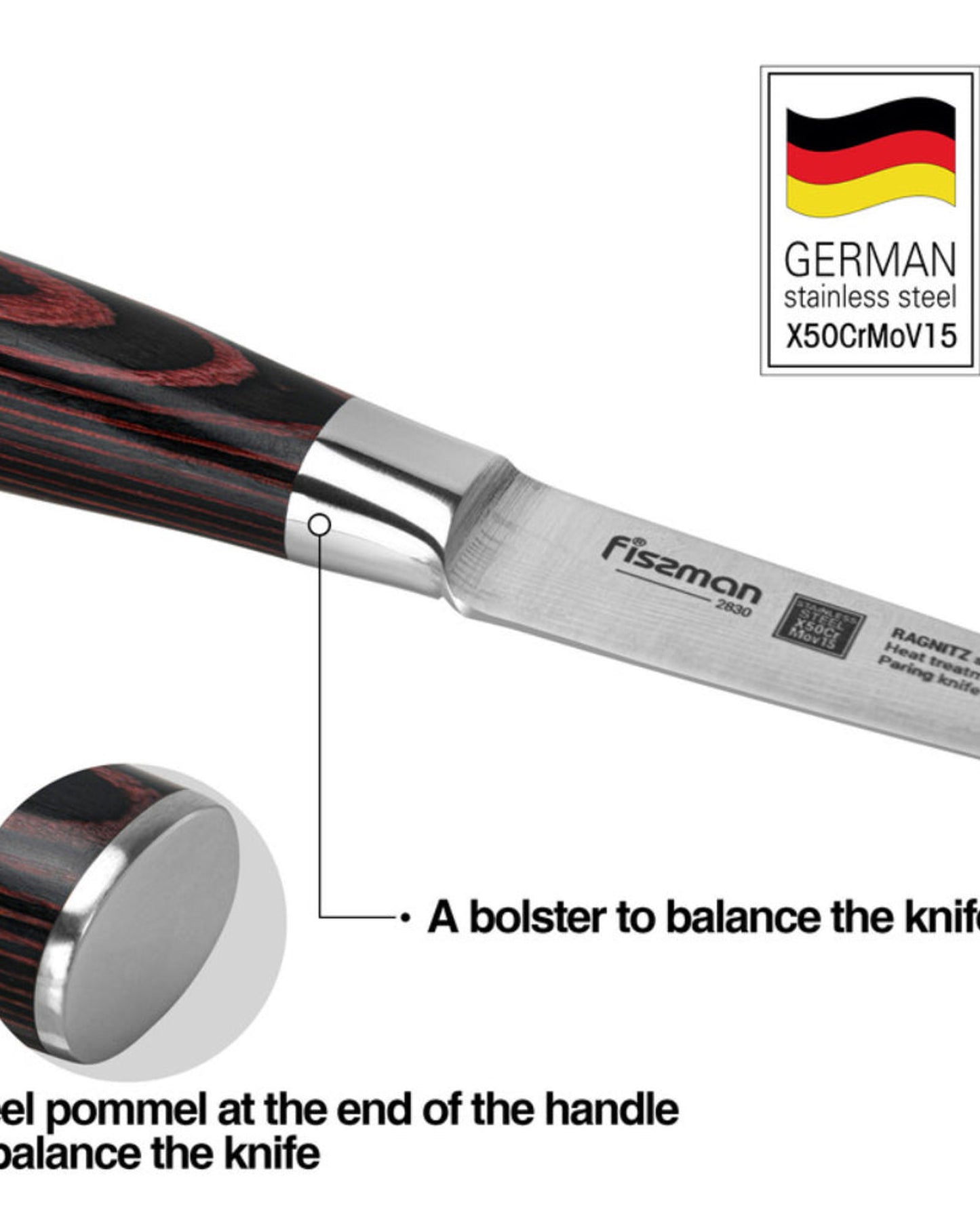 Fissman 3.5 Paring Knife Ragnitz Series (Steel X50Cr15MoV)