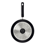 Tramontina Since 1911 Made In Brazil Tramontina Mônaco Induction Aluminum Deep Frying Pan With Black Interior And Exterior Starflon Premium Nonstick Coating, 24 Cm, 2.7 L