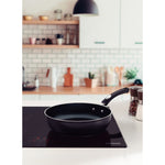 Tramontina Since 1911 Made In Brazil Tramontina Mônaco Induction Aluminum Deep Frying Pan With Black Interior And Exterior Starflon Premium Nonstick Coating, 24 Cm, 2.7 L