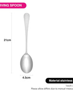 Fissman 3-Piece Serving Spoon 21cm Cutlery Set Stainless Steel, Flavia Series