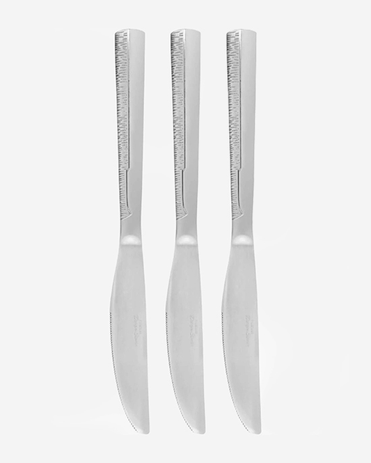 Fissman 3-Piece Dinner Knife 22.5cm, Stainless Steel Cutlery Set Flor Series