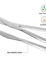 Fissman 3-Piece Dinner Knife 22.5cm, Stainless Steel Cutlery Set Flor Series
