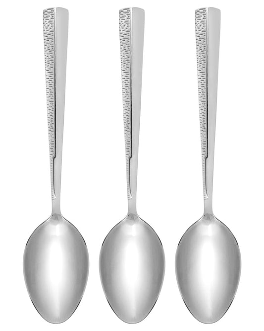 Fissman 3-Piece Dinner Spoon 20cm, Stainless Steel Cutlery Set Flor Series