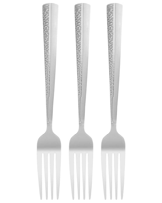 Fissman 3-Piece Dinner Fork 20cm, Stainless Steel Cutlery Set Flor Series