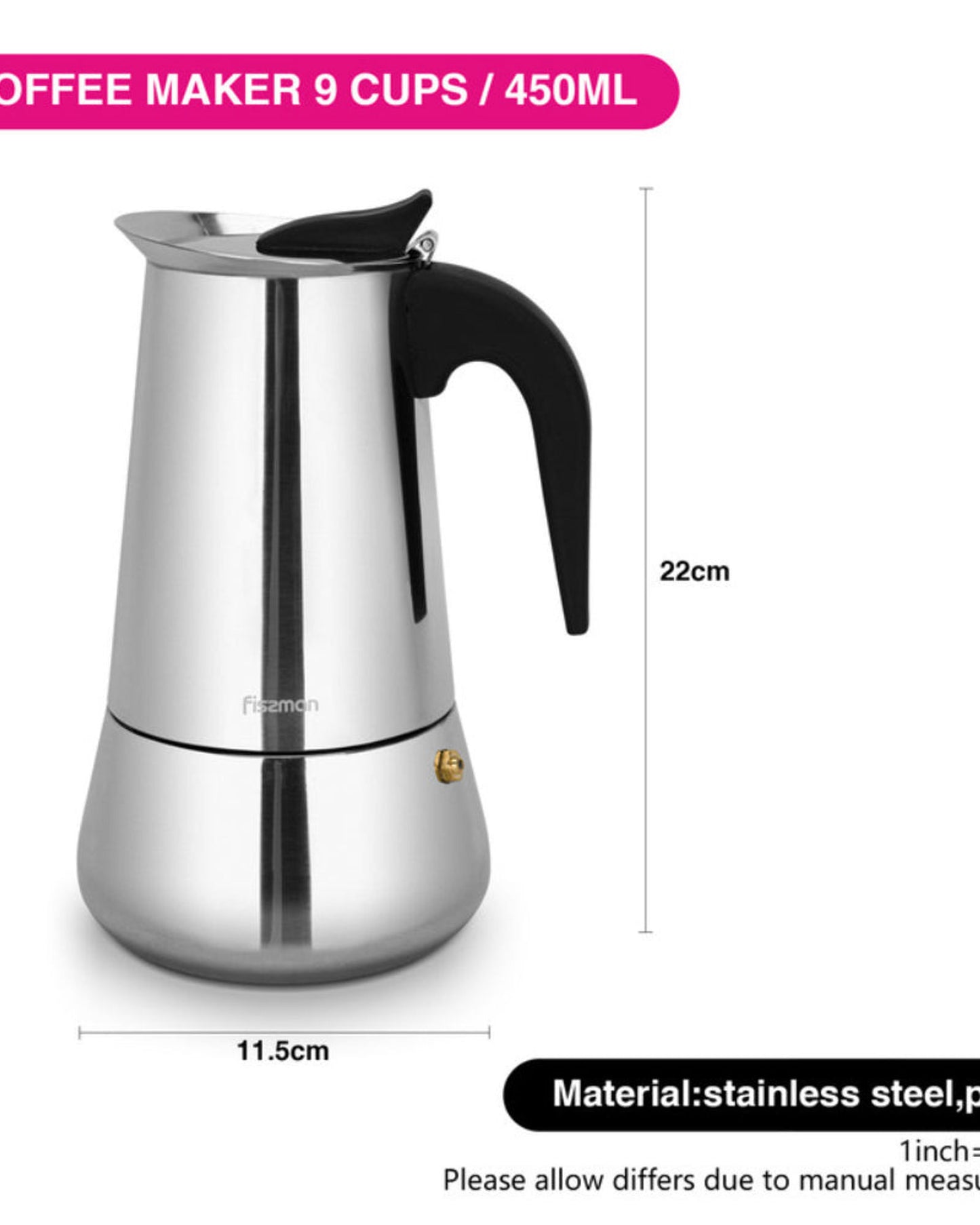 Fissman Espresso Stovetop 450ml