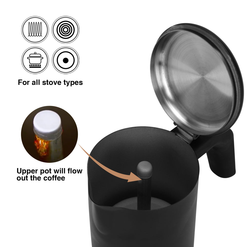 Fissman Espresso Stovetop Black 300ml