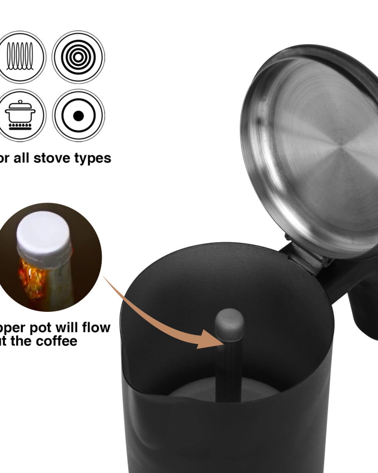 Fissman Espresso Stovetop Black 300ml