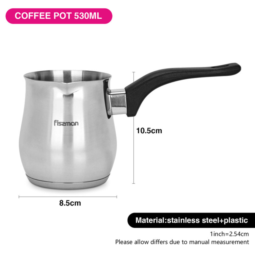 Fissman Coffee Pot 530 ml With Induction Bottom (Stainless Steel)