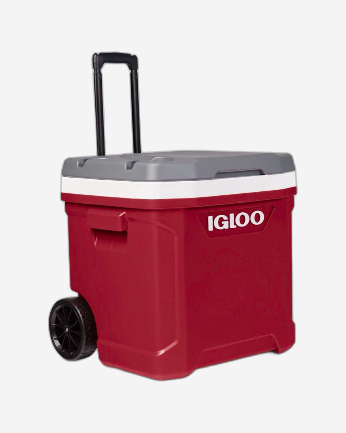 00034666-Igloo-Latitude 60 Roller Cooler - Industrial Red /Meteorite
