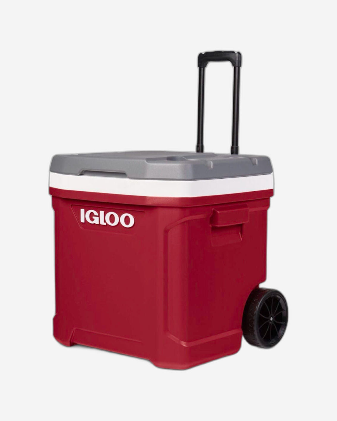 00034666-Igloo-Latitude 60 Roller Cooler - Industrial Red /Meteorite