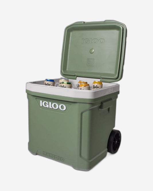 Igloo-Ecocool Latitude 60 Qt Roller Cooler - Vintage Green