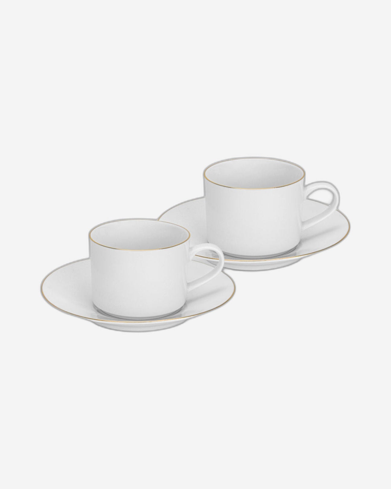 Fissman 2-Piece Cups Floree Series 240ml with Saucers New Bone China