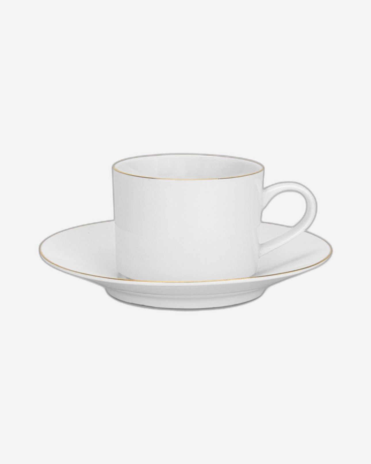 Fissman 2-Piece Cups Floree Series 240ml with Saucers New Bone China