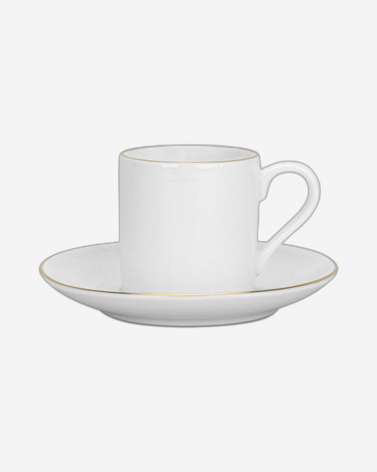 Fissman 2-Piece Cups Floree Series 100ml with Saucers New Bone China