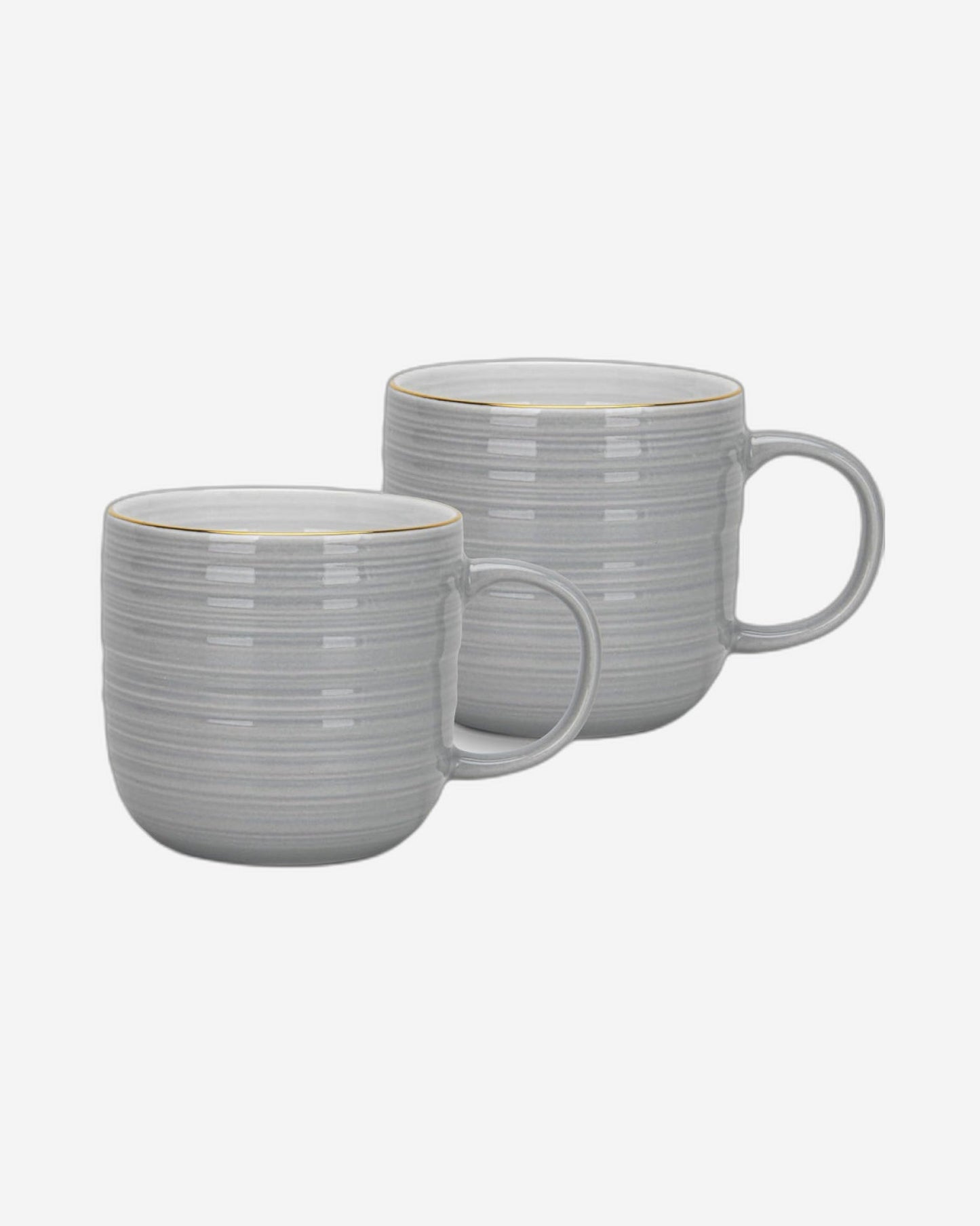 Fissman 2-Piece Mugs Firmina Series Series Gray 350ml New Bone China