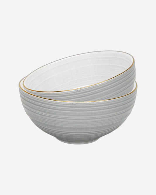 Fissman 2-Piece Bowls Firmina Series Gray 14.5?7cm / 620ml New Bone China