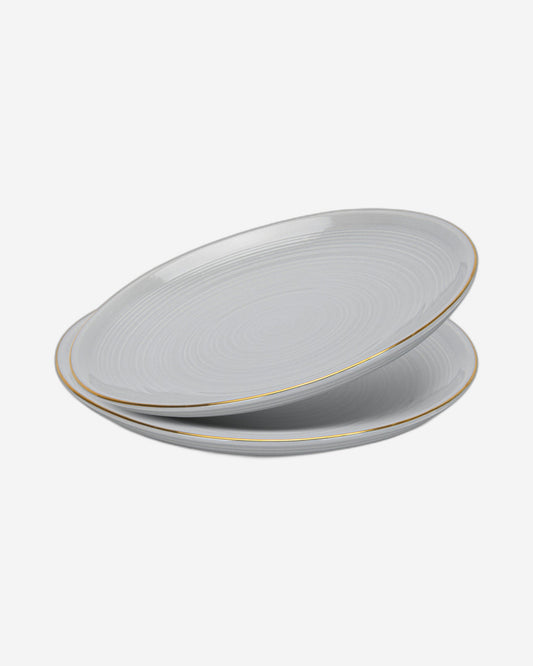 Fissman 2-Piece Plates Firmina Gray 26cm New Bone China