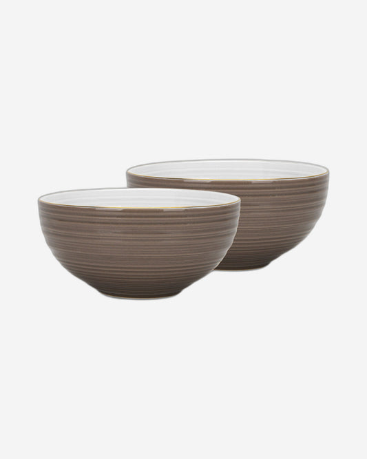 Fissman 2-Piece Bowls Firmina Brown 14.5x7cm / 620ml New Bone China